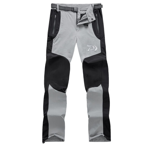 SHIMANO hooded fishing clothing ice silk sun protection clothing summer quick-drying boat fishing lure fishing outdoor clothing 07 light gray and black. Fishing pants 3XL (180-200Jin Jin equals 0.5 kg)