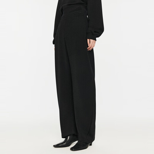 
JNBY/Jiangnan cloth clothes spring and autumn fine flash banana casual trousers for women cotton blended banana trousers 5O9E14140 001/Ben Black L