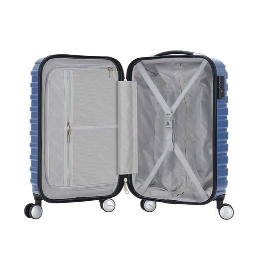 AMERICAN TOURISTER Student suitcase BF9 universal wheel 20-inch 26-inch trolley case ultra-light TSA customs lock overseas travel case blue_[Send. Box cover + packing. strap] 20-inch