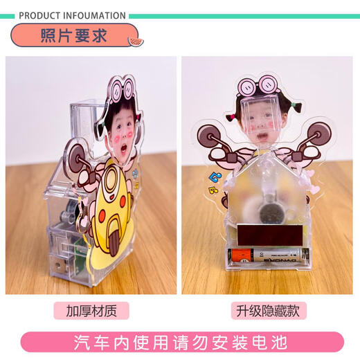 
Sanqihu 2024 Dragon Year Auto Ornaments Solar Car Ornaments Little Man Shaking Head IY Creative Photo Customization Solar Cell Dual Use Shaking Head Single 691 Models