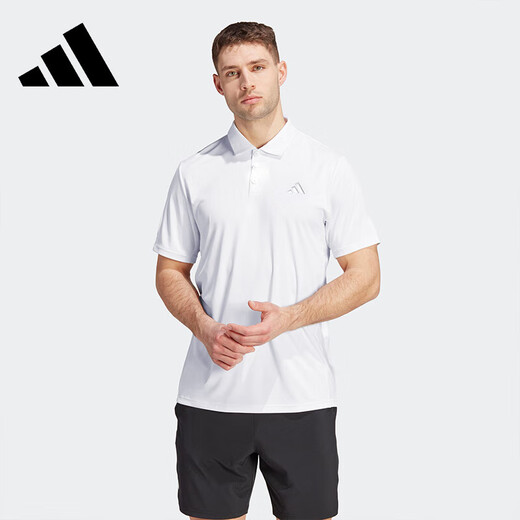 adidas阿迪达斯POLO衫短袖男新款运动商务翻领休闲T恤运动服 白色 IN6625 4XL （建议体重220-240斤）