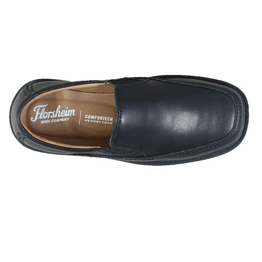 FlorsheimBogan Jr II Boys' Toddler-Youth Slip-On, Black Black 6 Wide Big Kid