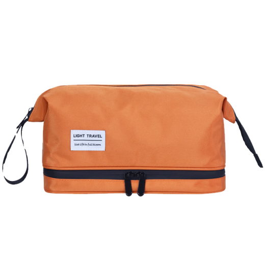 Shantou Lincun Dry and Wet Separated Men's Toiletries Bag for Business Travel Portable Cosmetic Storage Bag Women's High-Look Cosmetic Bag Dry and Wet Separated Extra Large Size - Classic Black