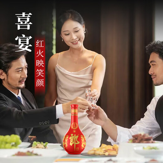 郎酒红花郎10 第5代 白酒 酱酒 53度 500ml*2 双瓶装 婚宴喜酒
