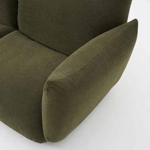 MUJI upholstered sofa, freely adjustable lazy sofa, foldable bedroom balcony, single sofa green 1 seater