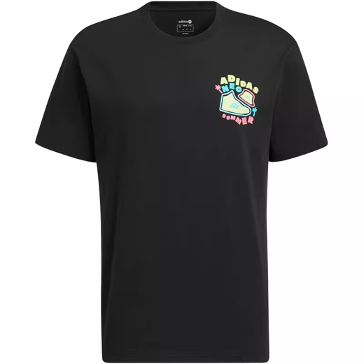 阿迪达斯 （adidas）男女款纯色百搭后背印花运动休闲短袖T恤HS8851官方旗舰正品 GK1483自信超人 M
