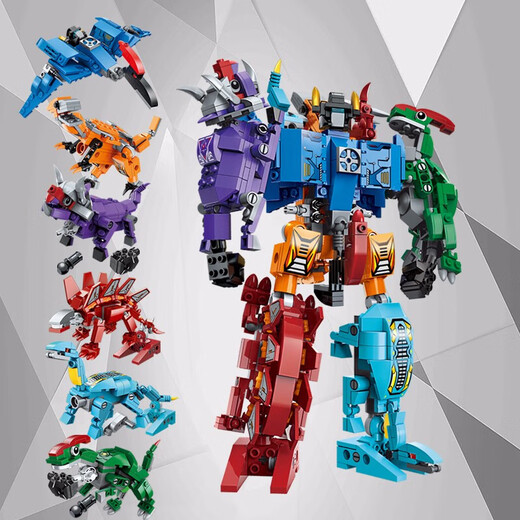 Enlightenment building blocks children assembled toys transformed robot mecha boy birthday gift Shura War God 1414