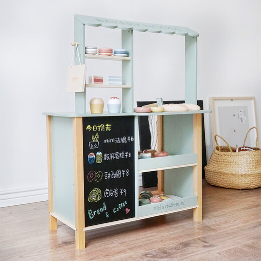 Chengliu Children's Simulation Dessert Cake Stand Cash Register Supermarket Toys House Wooden Kitchen Girls Birthday Gift Dessert House Toys