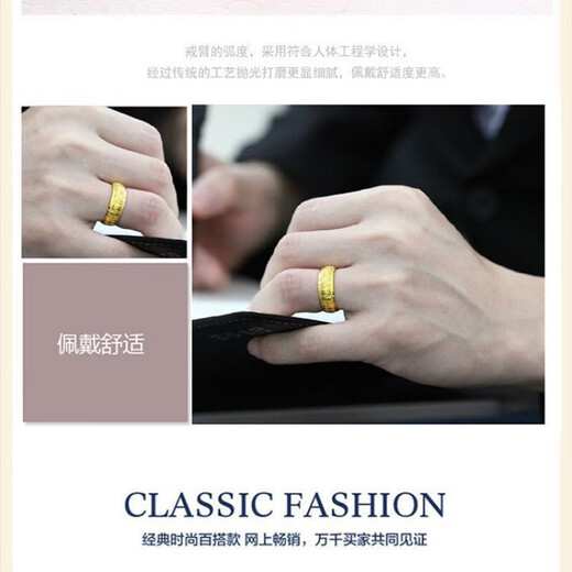 DR GRAFFCARNY gold and silver Baifu live ring gold-clad silver fashion ring jewelry as a gift for husband Baifu