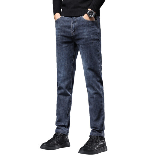 Romon Yanxuan Autumn New Style Jeans para hombres estirado Pantalones delgados de los hombres de moda