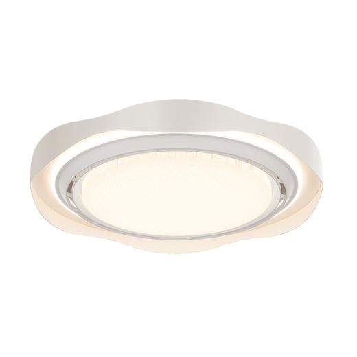 Daguanyuan (DGY) leafless fan light bedroom light simple modern invisible restaurant light smart silent fan integrated ceiling light O698 50cm matte white cat + offline voice 48W full spectrum [leafless fan]