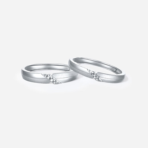 Saturday Fortune (ZLF) PT950 platinum ring for men and women, sparkling sand and bright surface, simple live couple ring, No. 16-4.06g