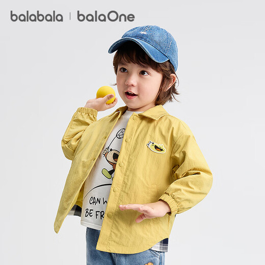 Balabala children's clothing baby jacket boys and girls clothes 2025 new autumn thin shirt cute casual 208325105209