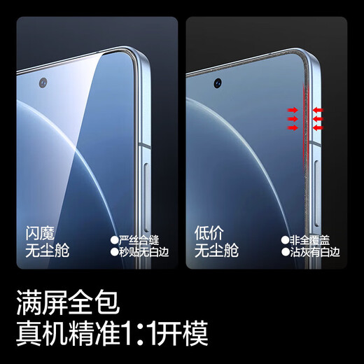 Flash Magic Ultrasonic Second Unlock Suitable for Redmi K80 tempered film k80Pro full screen mobile phone film redmi K80 full coverage HD stickers without white edges dust removal protective film