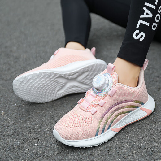 Offizielle Website für Mädchen Sportschuhe 2024 Frühlings- und Herbst -Single -Schuhe vielseitige Atmungsmasch