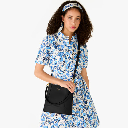 katespade【2024新款】凯特丝蓓ksLena小号水桶包单肩斜挎手提包通勤女 黑色