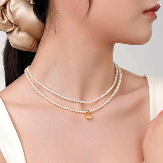 Daila 925 silver citrine pendant necklace perfect round flawless bright light 3-4mm freshwater pearl clavicle chain birthday gift