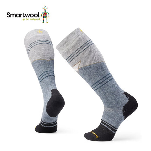 Calcetines de esquí al aire libre calcetines altos totalmente amortiguadores calcetines de lana merino cálidos y absorbentes del sudor para hombres y mujeres 2152 azul marino profundo-092 L adecuados para tallas de zapatos 42-45