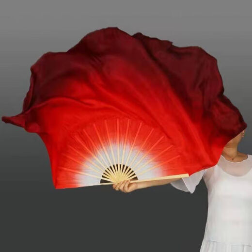 Lilang Wanjiang Dance Fan Dance Performance Props Classic Dance Twisting Yangko Special Double-sided Square Dance Fan Two-person Turning Fan 40cm Floating Head 31cm Fan Bone Dance Fan White Red Wine Red Double Floating Double Sided