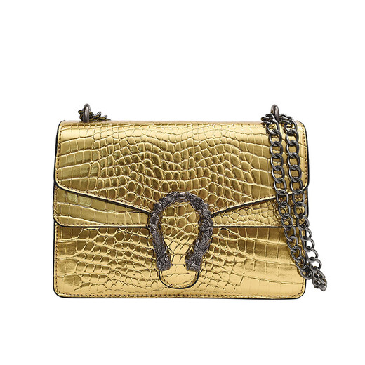 MK MILA2025新款女包复古潮流链条单肩包女时尚简约斜挎小方包 白色