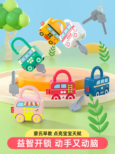 Kalulu Montessori Frühes Bildungsbildung Spielzeug Kindergartenzentrum Unterricht AIDS-Babyschlüsseln, das 1-3 Jahre alte Fine Action Puzzle Pairing Disspering (Sechs-Pack der Serie C im Stil des C-Stils)