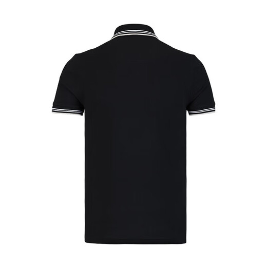 雨果博斯（HUGO BOSS）奢品男装 BOSS徽标简约短袖翻领上衣男士商务POLO衫 50506193 黑色 2XL
