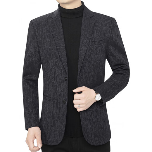 Lilang Suit Men's 2025 New Spring and Autumn Slim Casual Small Suit Thin Jacket Single Top Black Spring Style Thin and Moderately Thick M 170