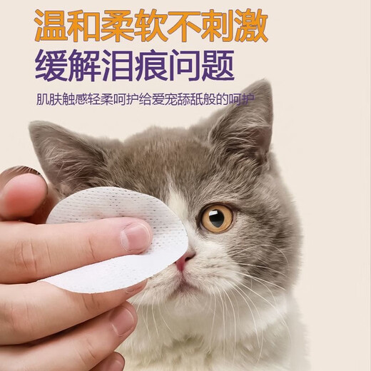 宠物湿巾猫咪狗狗清洁眼部去泪痕湿巾眼部耳部清洁护理宠物湿巾抑菌防耳螨 宠物眼部耳部去污湿巾【600片】3罐