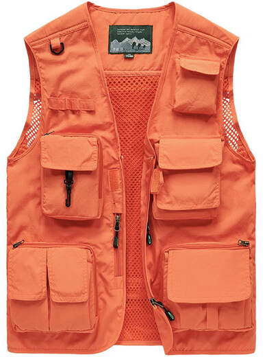 
JP Spring, summer and autumn thin men's vest multi-pocket quick-drying mountaineering photography jacket 9898 9898 gray 5XL (suitable for 200Jin [Jin equals 0.5 kg]-215Jin [Jin equals 0.5 kg]) Uni-size