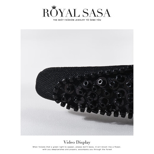 Royal sasa royal salsa heavy industry beaded sequin headband headband fashion versatile outdoor departure card French lady temperament headband