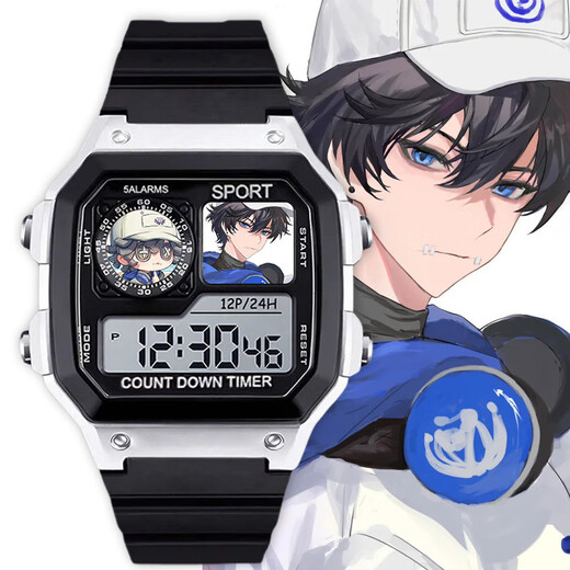 Myopole Identity Fifth Mercenary Naibu Cute Watch Student Waterproof Electronic Watch Small Square with Alarm Clock [Stylish Silver Black] D9274 Electronic Watch [Imported Movement + Extra Long Standby] Gift Box