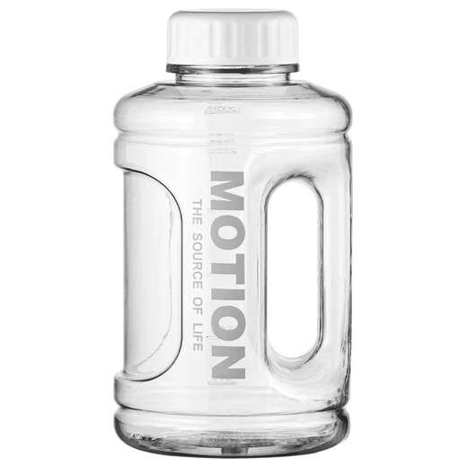 Extra Large Capacity Water Cup 2025 New Men's Sports and Fitness Large Water Bottle Portable Women's Outdoor Ton Bucket Space Cup 2600ml Ton Bucket - White