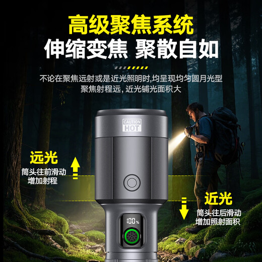 
() Flashlight, strong light flashlight, ultra-long battery life of 200,000, three thousand outdoor cannons [SFL6168] Small and portable 14500LX