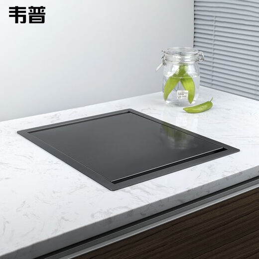 Fregadero pequeño invisible con barra de acero inoxidable 304, isla de una sola ranura con cubierta amortiguadora para ocultar el mini fregadero 4839, lavadora con tapa abatible, tipo amortiguación + elevación y enfriamiento