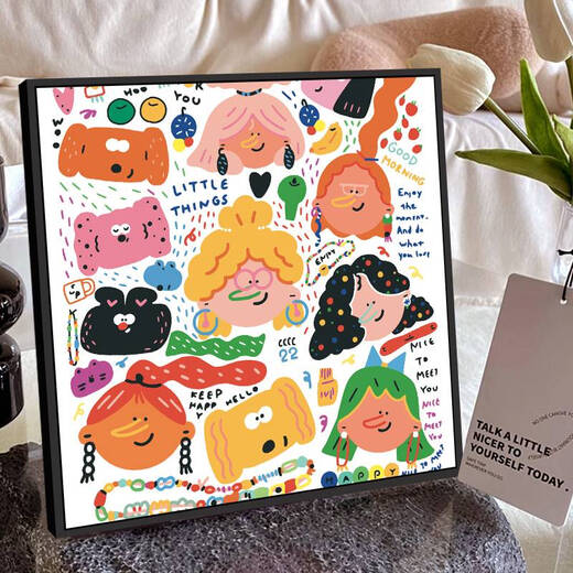 Pupan Dopamin Graffiti digitales Ölmalerei DIY Handbemalbilder handgefüllte dekorative Malerei Cartoonöl Farbe Hanges Malmal