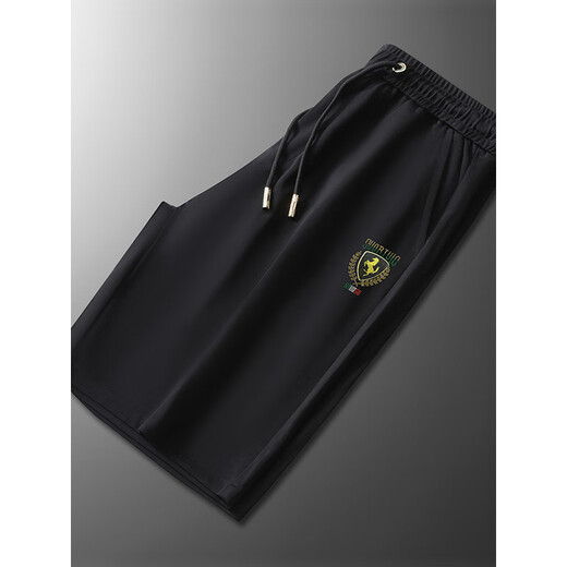Nosskiss International High-End Cropped Hosen Herrenmodentrend Sportshorts Sommer-Casual Hosen Black 902 High-End-Mittelhose M-High-End-Mid-Hose