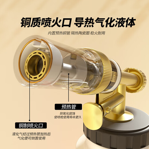 Padilin Flamethrower Spray Gun Roasted Pig Hair Barbecue Flamethrower Handheld Ignition Flamethrower Does Not Include Gas Tank