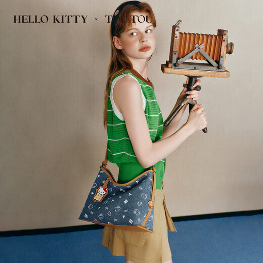 toutouHELLOKITTY饼干牛仔hobo大容量单肩腋下生日马年跨年礼物托特包