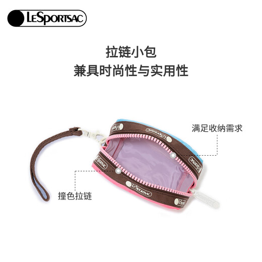 LeSportsac New Lamb Baudelaire Series Childlike Contrast Color Walking Coin Purse Clutch Lamb Cute Photo Sticker