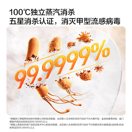 FOTILE dishwasher NT01S 14 sets, large capacity, household built-in, installed under the stove, steam sterilization, sterilization and drying integrated, first-class water efficiency, white model 02-B-NF1