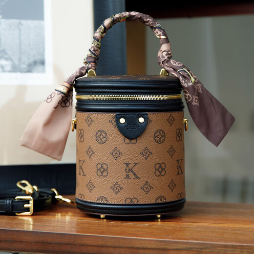 CALCULAT/KEEN Women's Bag Women's Bag 2025 Spring and Summer New Cylinder Bag Genuine Leather Bucket Bucket Bucket One Shoulder Side Span Bag Women's Large Bucket Bucket 18 High
