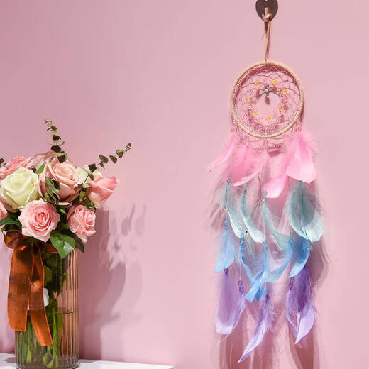 Dream Girl Heart Forest Wind Chime Dream fangen Netz handgefertigt hängen einfache moderne Hauszubehör Mädchen Herzwald Wind Chime 13cmmms1047a ohne Licht