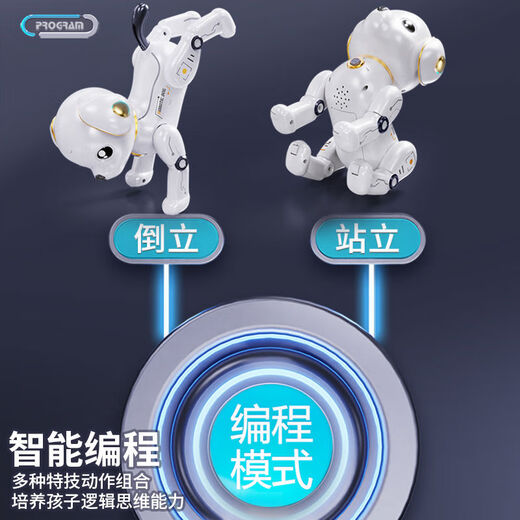 Kakabele Machine Dog Smart Children's Toys 1-3 años 6 Niñas y niños El control remoto de los robots eléctricos llamarán al 2025 Modelo nuevo - Comando de voz de control remoto Programación inteligente Toque Interactiva Interactiva Educación temprana inteligente - Batería de litio único 3
