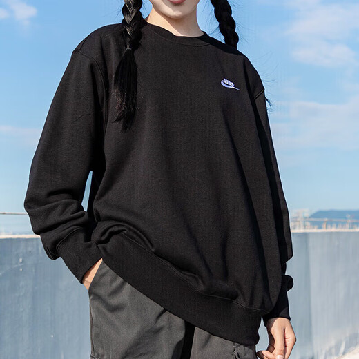 
Nike (NIKE) sweatshirt men and women spring and summer couple sports French terry round neck top comfortable and durable pullover jacket BV2667-063 S