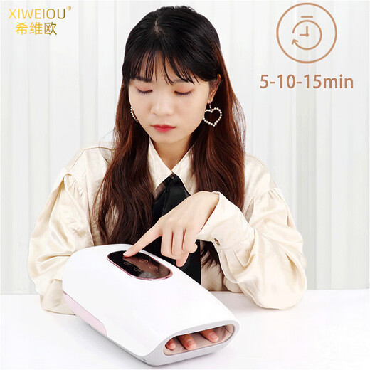 Xivio electric hand massager, palm and wrist joint numbness relief artifact, meridian and acupuncture points, fully automatic heating and kneading massager, holiday gift for elders, white