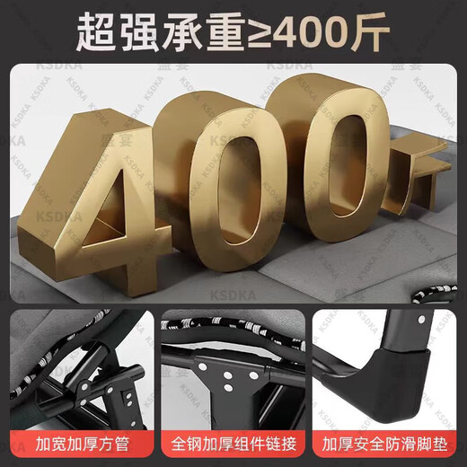 裕顺寿单人办公室折叠床小床工位睡觉便携午睡神器行军床简易午休躺椅 棉麻加厚加长款【床垫一体】深灰