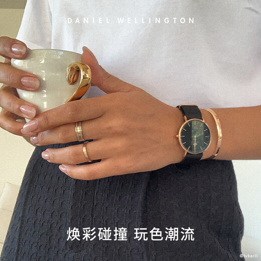 Daniel Wellington dw ring for women morning mist gray + rose gold No. 50 couple ring birthday gift for girlfriend DW054