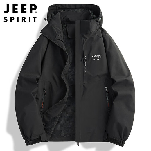 JEEP SPIRIT Jeep Jacket Men's Jacket Men's Autumn and Winter Workwear Jacket Men's Hooded Casual Trendy Sports Style Clothes