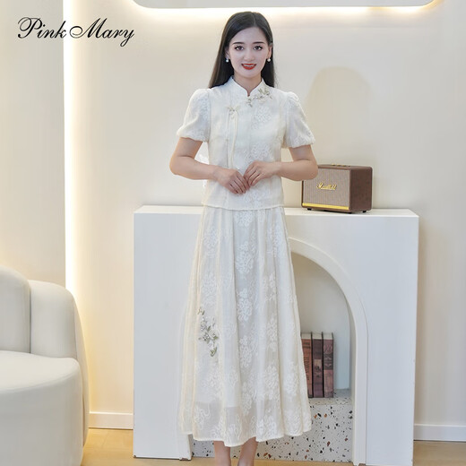 pinkmary时尚套装女2025夏季新款时尚优雅通勤套装TMAOS9712 粉蓝色 M