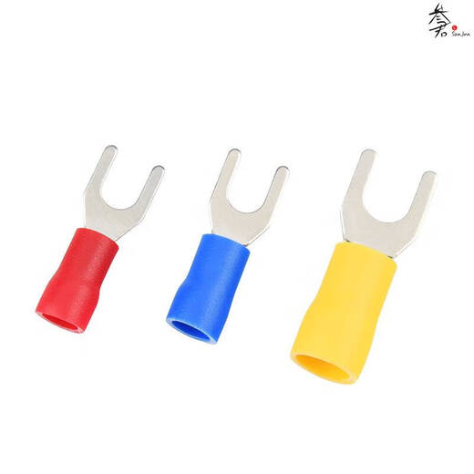 Yonghuan Customized Öffnung SV1.25-3.2 CRIMP-Kabel Ut1-3y Typ U-förmiger Gabel mit Kleber isolierter Drahtohren 18-22 Kupfernasen Kupfer verdickte SV12532 Red 1000